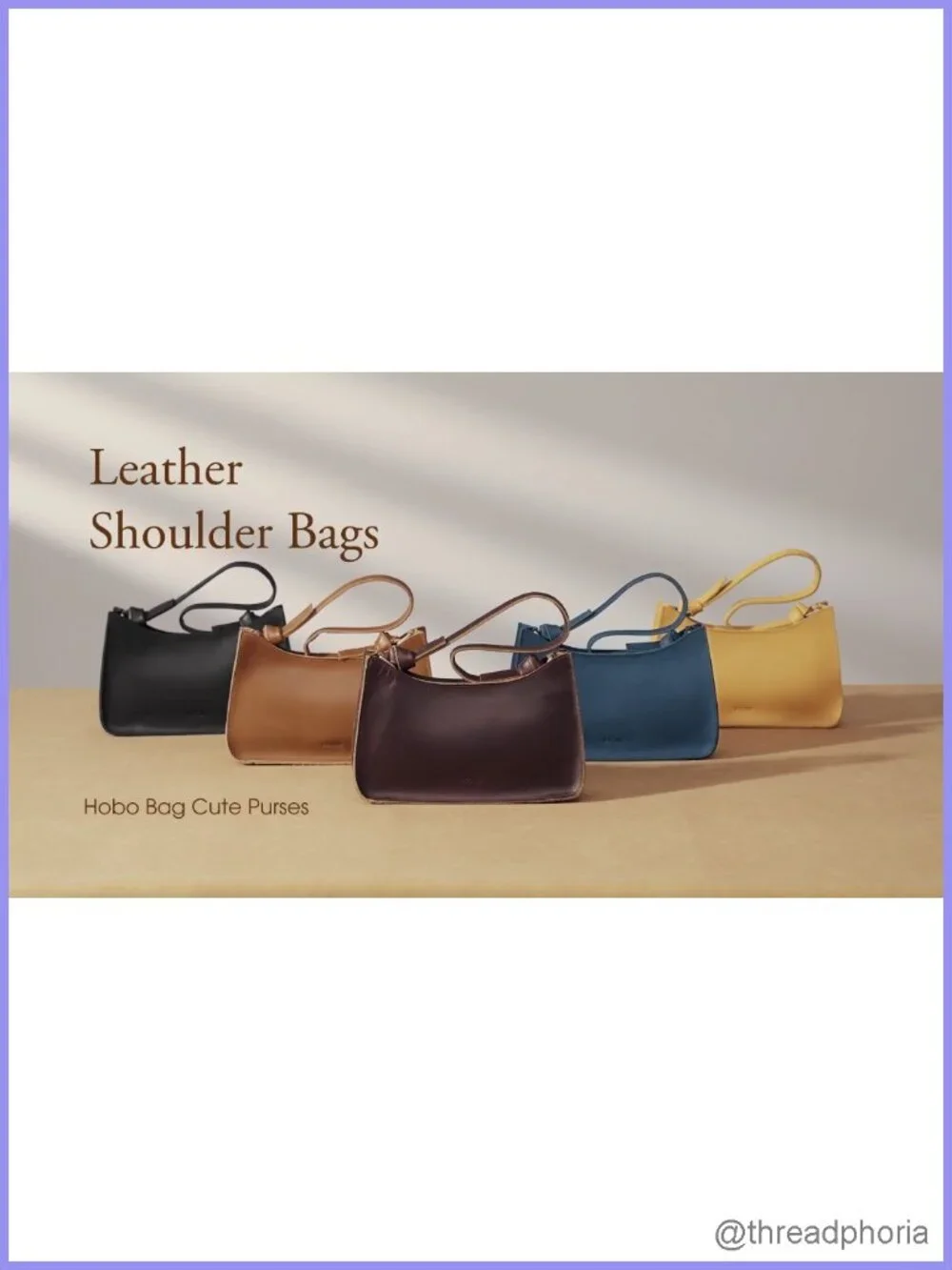 Genuine Leather Hobo Bag Women Small Shoulder Purse Handbag Full Grain
